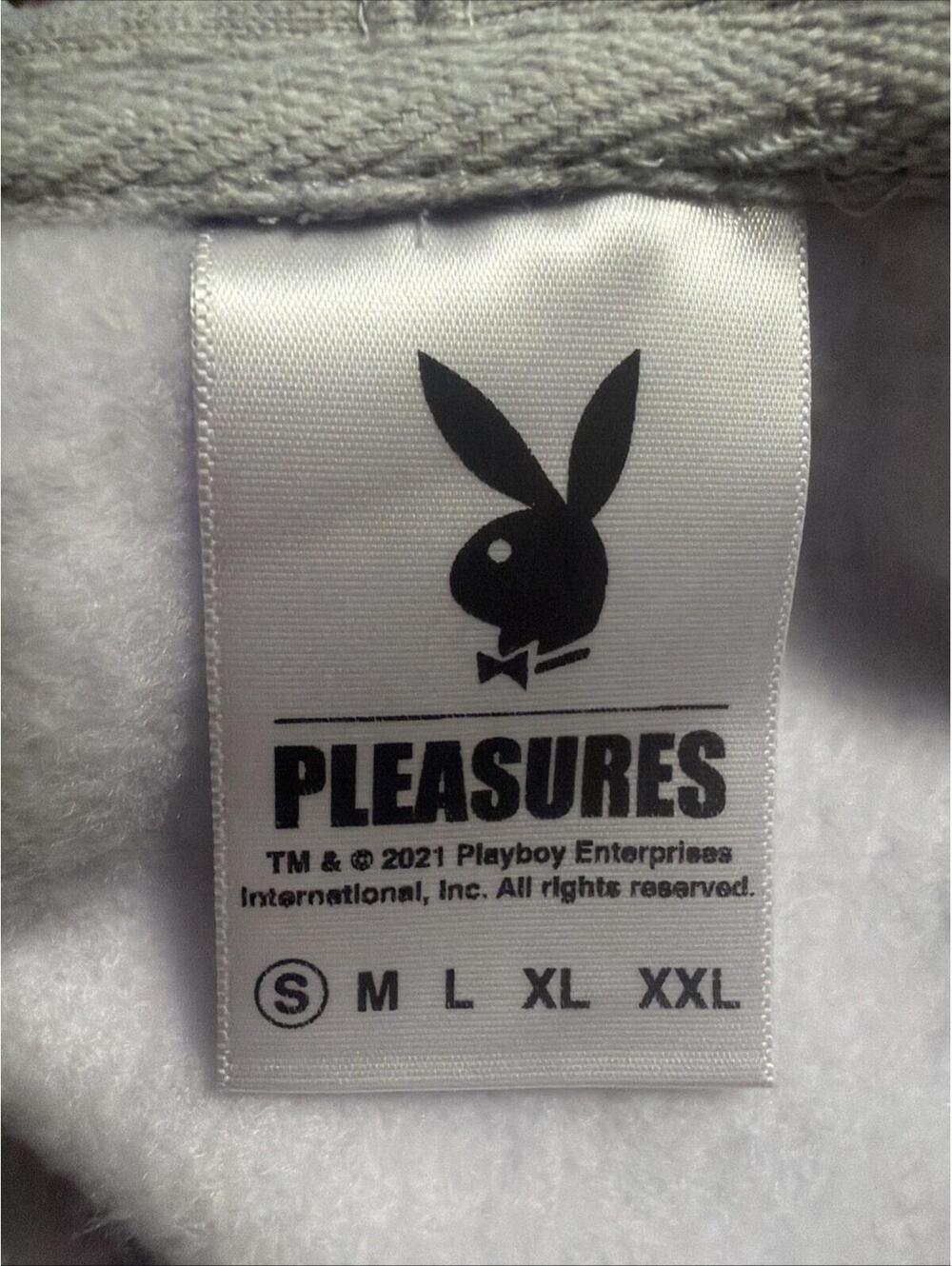 New Pleasures x Playboy Play Hoodie In Grey Size S $199 - Picture 8 of 10
